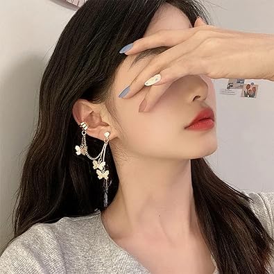 Butterfly Hanging Ear Cuffs