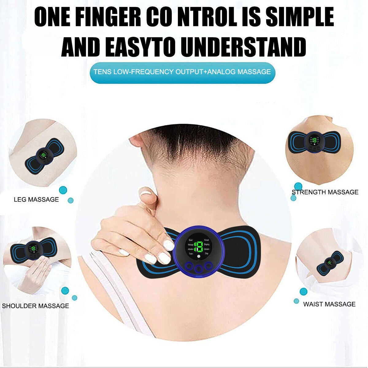 EMS Pro™ Mini Massager Patch | Smart Electric Pain Relief Device for Neck, Back & Body (Portable & Powerful)