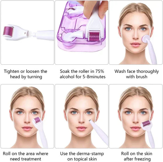 6-in-1 Microneedling Derma Roller Kit