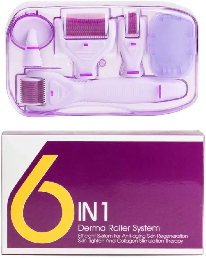 6-in-1 Microneedling Derma Roller Kit