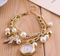 pearl bracelet watch for girls