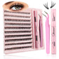 200-Piece DIY Cluster Eyelash Extension Kit with Bond & Seal