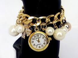 pearl bracelet watch for girls